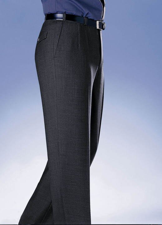Hosen - «Klaus Modelle»-Hose in 4 Farben, in Größe 024 bis 110, in Farbe ANTHRAZIT MELIERT Ansicht 1