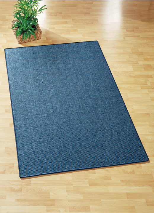 Klassisch - Brücken und Teppiche aus Sisal – die reine Natur, in Größe 113 (Brücke, 65x140 cm) bis 313 (Teppich, ø 250 cm), in Farbe BLAU Ansicht 1