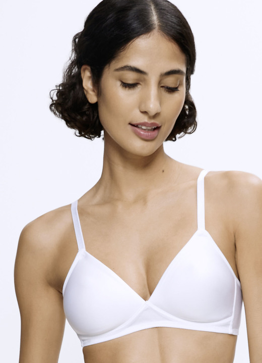 T-Shirt-BH - Triumph-Soft-Sensation BH mit Spacer-Cups, in Größe 070 bis 090, in Cup A, in Farbe WEISS Ansicht 1