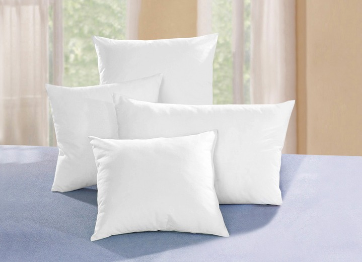 Dekokissen & Hüllen - Kissenfüllungen für Wohn- oder Schlafbereich, in Größe 105 (Kissen, 40x40 cm) bis 110 (Kissen, 50x50 cm), in Farbe WEISS Ansicht 1