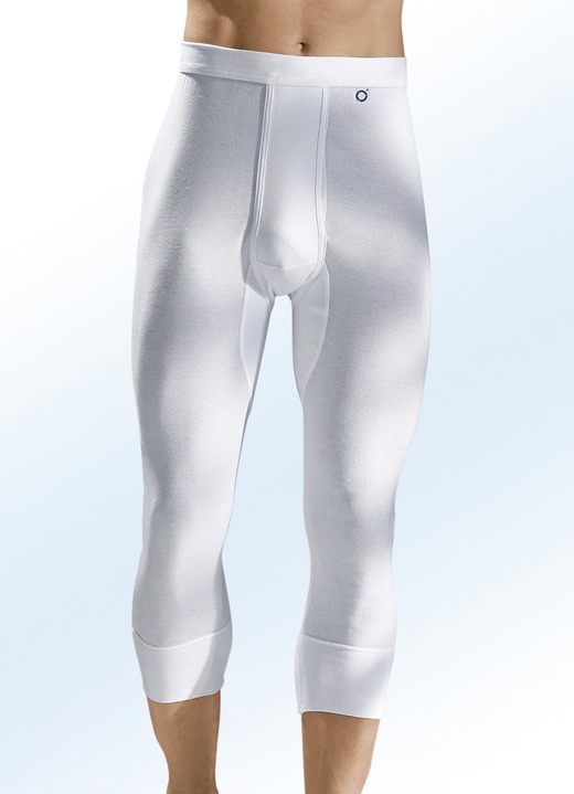 Unterhosen - Pfeilring Zweierpack Unterhosen, 3/4-lang, aus Feinripp, weiß, in Größe 005 bis 013, in Farbe WEISS