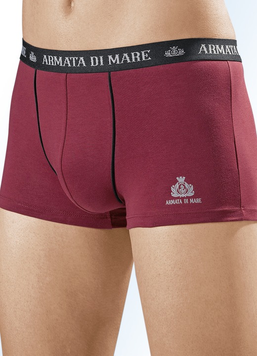 Unterhosen - Viererpack Pants aus Feinjersey, mit Elastikbund, in Größe 004 bis 010, in Farbe 2x BORDEAUX, 1x DUNKELGRAU, 1x SCHWARZ