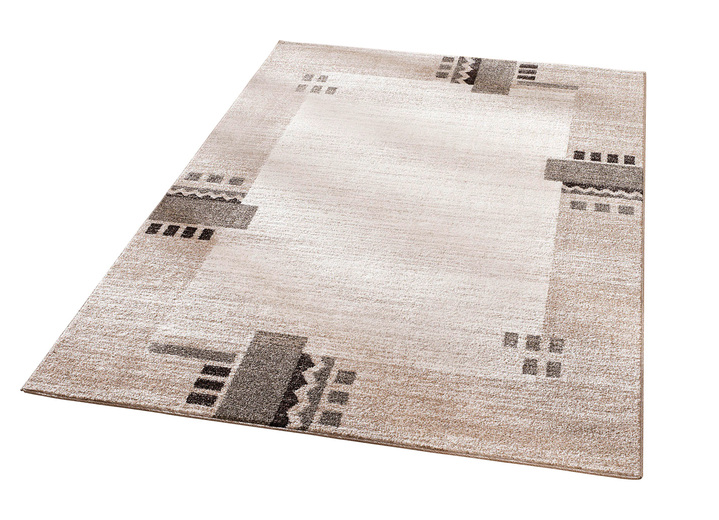 Modern - Brücken und Teppiche mit Melange-Effekt, in Größe 111 (Brücke, 60x110 cm) bis 288 (Teppich, 240x340 cm), in Farbe BEIGE Ansicht 1