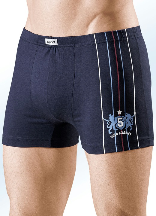 Unterhosen - Viererpack Pants, uni, Motivdruck, in Größe 005 bis 009, in Farbe 2X MARINE, 2X AZURBLAU