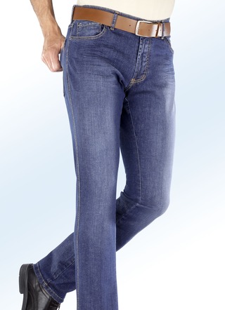«Francesco Botti»-Unterbauch-Jeans mit Dehnbund in 3 Farben