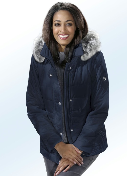 Winterjacken - Jacke mit abnehmbarer Kapuze Winterjacken - Jacke mit abnehmbarer Kapuze, in Größe 034 bis 048, in Farbe NACHTBLAU