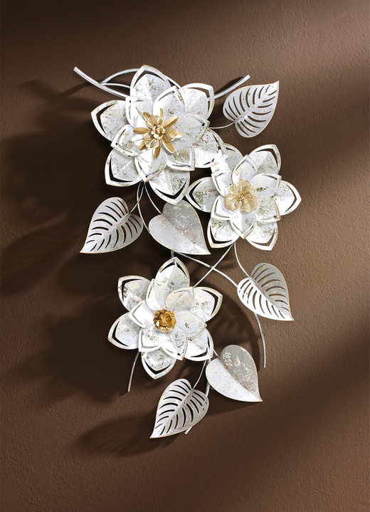 Wohnaccessoires - Wanddekoration aus Metall, in Farbe WEISS-SILBER