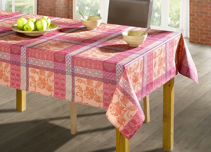 Tischdecken - Tischdecke aus 100% Baumwolle mit Acryl-Versiegelung, in Größe 110 (Tischdecke, 110/140 cm) bis 190 (Tischdecke oval, 140/190 cm), in Farbe TERRA Ansicht 1