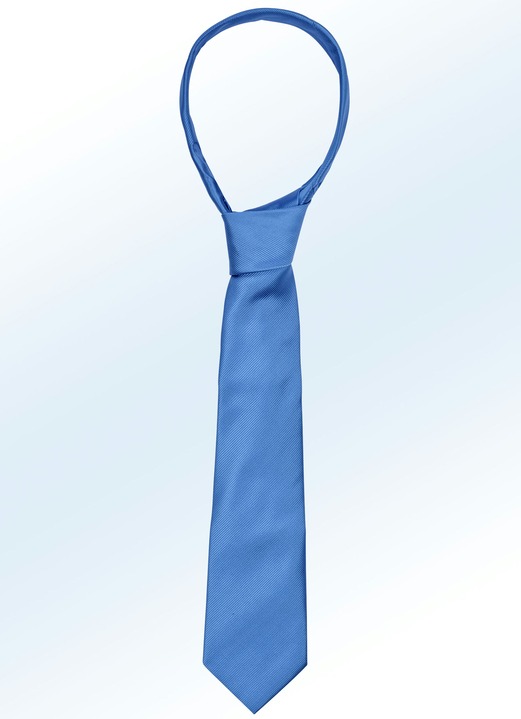 Herrenmode - Stilvolle Krawatte, in Farbe MITTELBLAU Ansicht 1