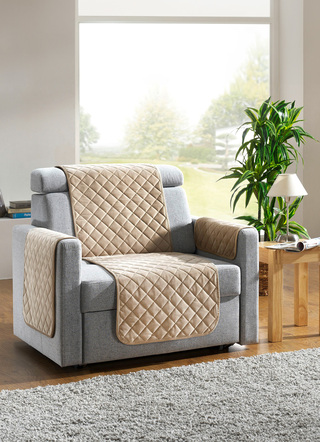 Sessel,- Couch,- und Armlehnschoner mit Bandeinfassung