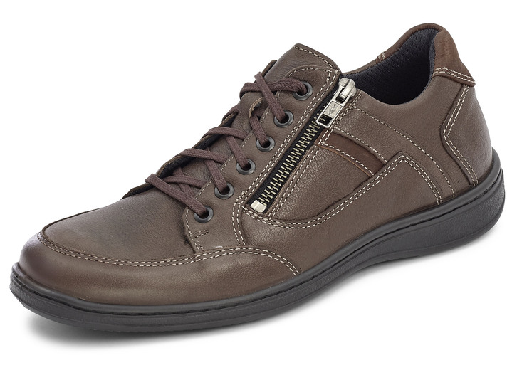 Slipper & Schnürschuhe - GINO GALANTE Schnürschuh mit praktischem Reissverschluss, in Größe 040 bis 047, in Farbe MARONE Ansicht 1