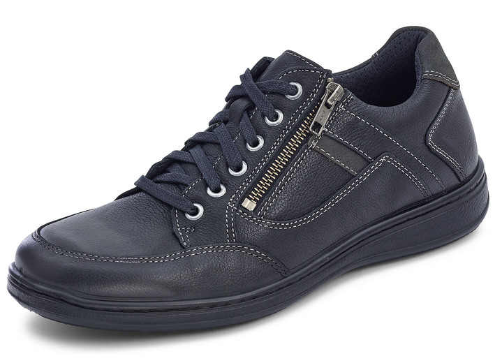Slipper & Schnürschuhe - GINO GALANTE Schnürschuh mit praktischem Reissverschluss Slipper & Schnürschuhe - GINO GALANTE Schnürschuh mit praktischem Reissverschluss, in Größe 040 bis 047, in Farbe SCHWARZ-GRAU