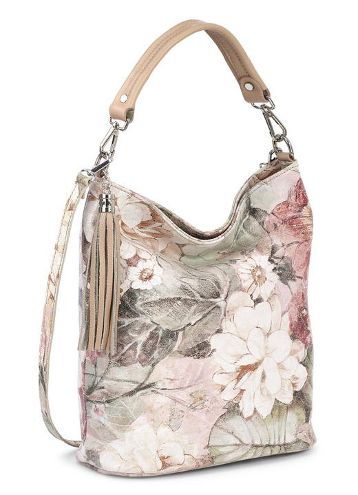 Taschen - Laurina Tasche mit floraler Musterung, in Farbe ROSA-ECRU Ansicht 1