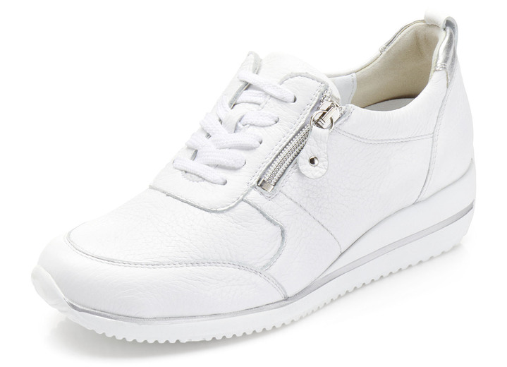 Weite H - Waldläufer, leichte Damen-Sneaker, Weite H, mit herausnehmbarem Fussbett, in Größe 3 1/2 bis 8, in Farbe WEISS Ansicht 1