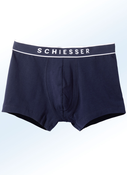 Unterhosen - Schiesser Dreierpack Pants mit Elastikbund Unterhosen - Schiesser Dreierpack Pants mit Elastikbund, in Größe 004 bis 010, in Farbe 3X MARINE