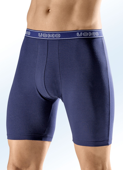 Unterhosen - Viererpack Longpants mit Elastikbund, in Größe 005 bis 011, in Farbe 2X NAVY, 2X SCHWARZ