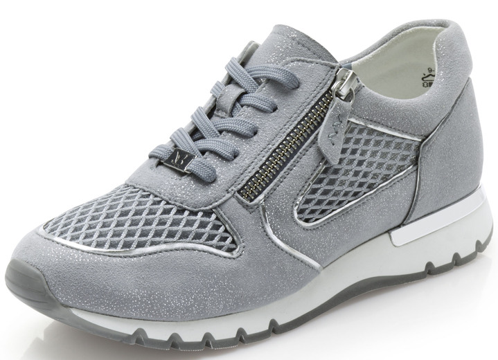 Weite H - Caprice, bequeme Damen-Sneaker, Weite H, mit herausnehmbarem Fussbett, in Größe 036 bis 042, in Farbe JEANS Ansicht 1