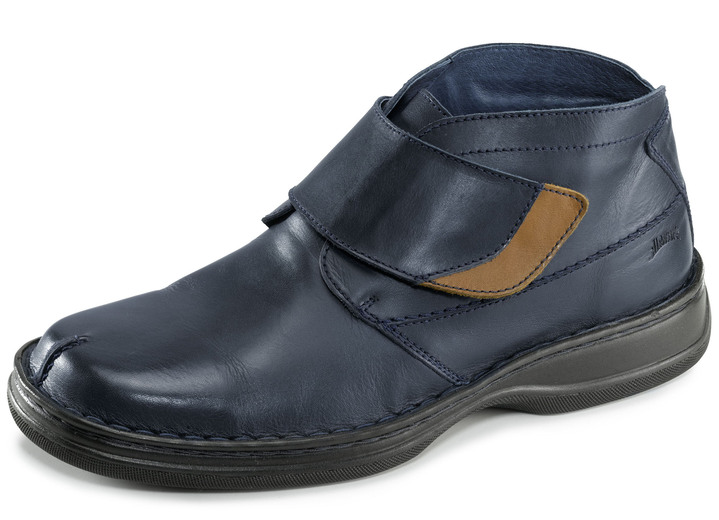 Stiefeletten - GINO GALANTE, gefütterte Herren-Boots, Winterschuhe, Weite K, mit herausnehmbarem Fussbett Stiefeletten - GINO GALANTE, gefütterte Herren-Boots, Winterschuhe, Weite K, mit herausnehmbarem Fussbett, in Größe 039 bis 046, in Farbe MARINE-BRAUN