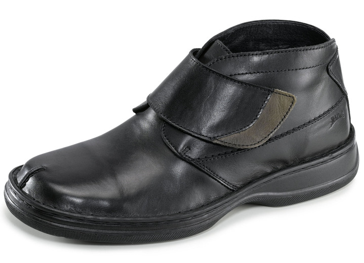 Stiefeletten - GINO GALANTE, gefütterte Herren-Boots, Winterschuhe, Weite K, mit herausnehmbarem Fussbett Stiefeletten - GINO GALANTE, gefütterte Herren-Boots, Winterschuhe, Weite K, mit herausnehmbarem Fussbett, in Größe 039 bis 046, in Farbe SCHWARZ-GRAU