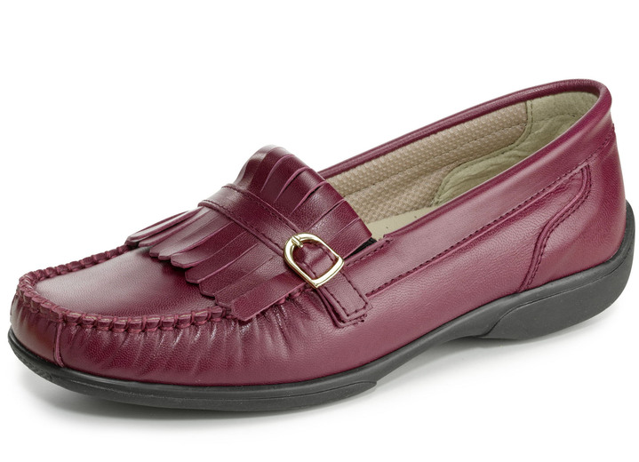 Weite H - ELENA EDEN, klassische Damen-Slipper, Weite H, mit herausnehmbarem Fussbett, in Größe 036 bis 042, in Farbe BORDEAUX Ansicht 1