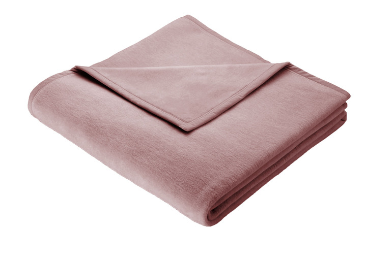 Wohndecken - Supersofte Schlafdecke aus reiner Baumwolle, in Größe 185 (Schlafdecke, 100x150 cm) bis 325 (Schlafdecke, 150x220 cm), in Farbe ROSÉ Ansicht 1