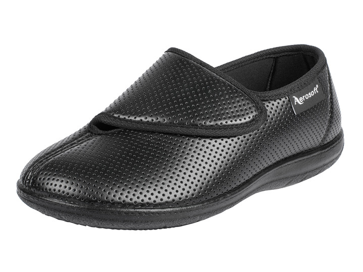 Weite H - Aerosoft Flex Damen-Klettschuh in Weite H für den kräftigen Fuss, in Größe 036 bis 042, in Farbe SCHWARZ Ansicht 1