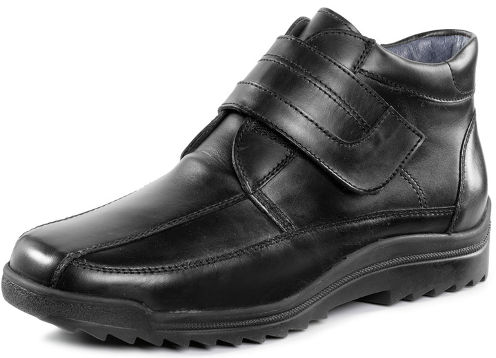 Slipper & Schnürschuhe - Waldläufer, gefütterte Herren-Boots, Winterscuhe, Weite K, mit Lammfell, in Größe 10 bis 9 1/2, in Farbe SCHWARZ Ansicht 1