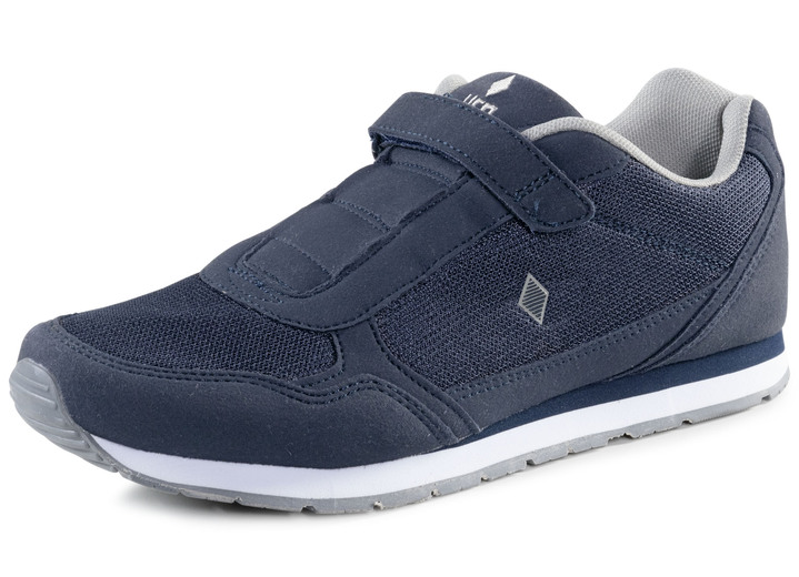 - Slipper aus Nubuk- und Textilmaterial, in Größe 040 bis 046, in Farbe MARINE Ansicht 1