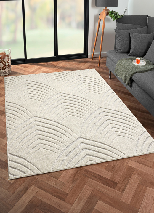 Modern - Kombifreundliche Brücken und Teppiche, in Größe 111 (Brücke, 60x110 cm) bis 282 (Teppich, 200x290 cm), in Farbe CREME Ansicht 1