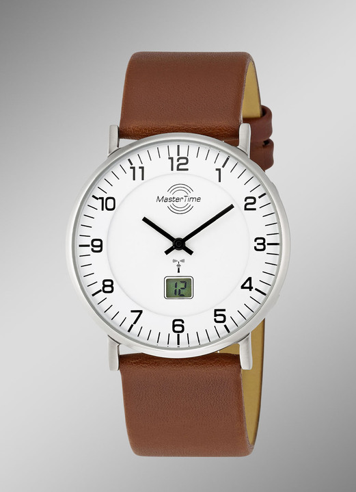 - Master Time Funk-Herrenuhr mit Lederarmband, in Farbe  Ansicht 1