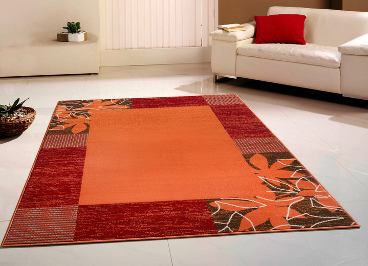 Modern - Brücken und Teppiche mit umlaufender Bordüre, in Größe 111 (Brücke, 60x110 cm) bis 288 (Teppich, 240x330 cm), in Farbe TERRA Ansicht 1