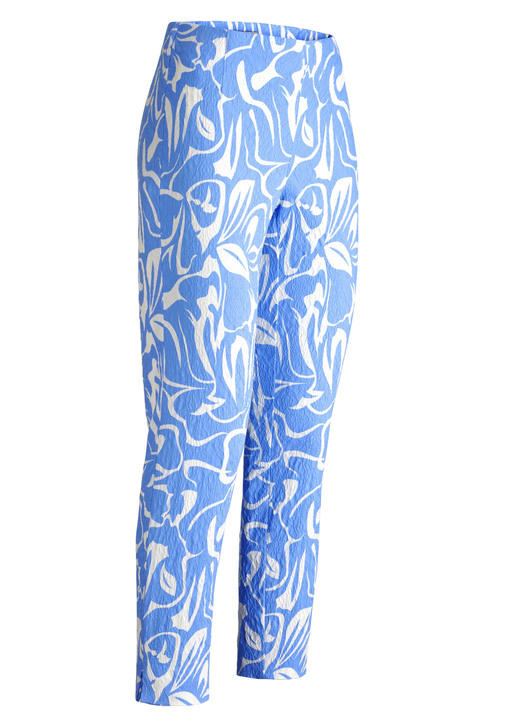 - Hose in 7/8-Länge und aktueller Dessinierung, in Größe 018 bis 052, in Farbe AZURBLAU-ECRU Ansicht 1