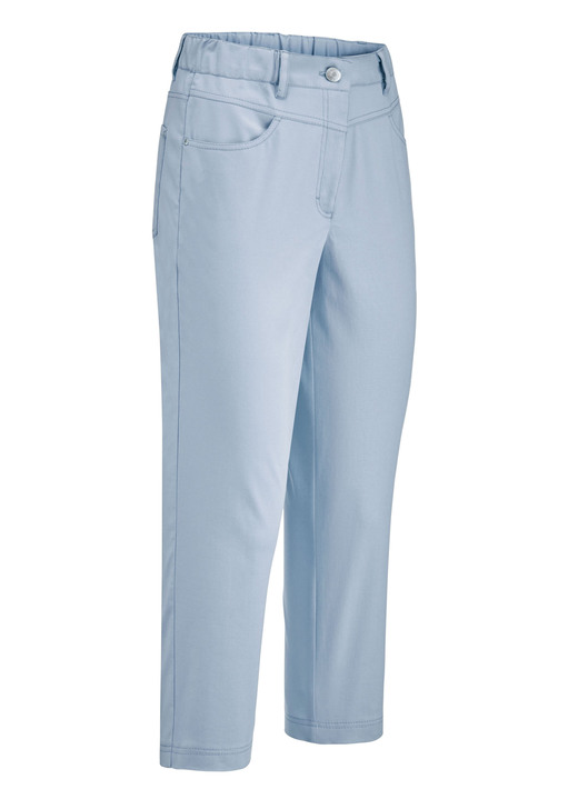 7/8-Hosen, Capris, Bermudas - Caprihose in 4-Pocket-Form 7/8-Hosen, Capris, Bermudas - Caprihose in 4-Pocket-Form, in Größe 018 bis 052, in Farbe HELLBLAU