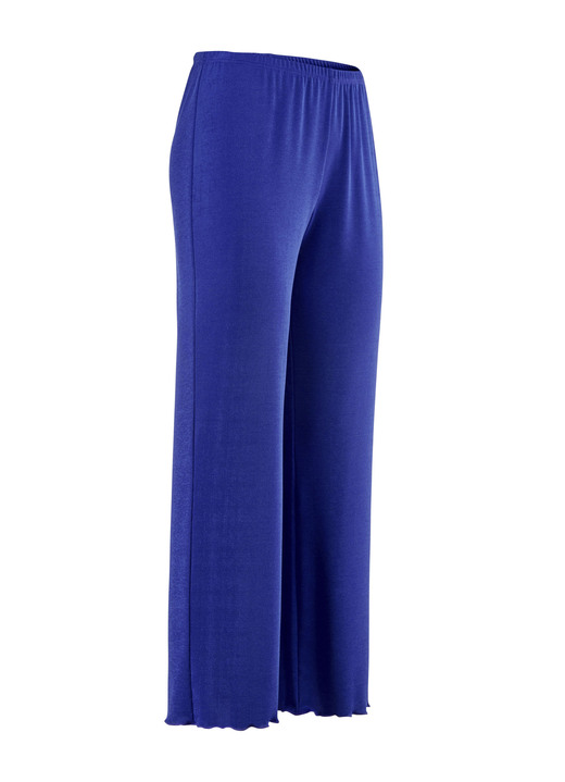 7/8-Hosen, Capris, Bermudas - Weich fliessende, 7/8-lange Hose, in Größe 036 bis 060, in Farbe ROYALBLAU Ansicht 1