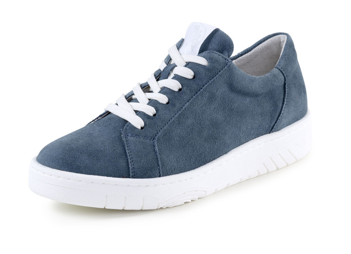 Weite H - Waldläufer Sneaker aus bestem Veloursleder, in Größe 3 1/2 bis 8, in Farbe JEANS Ansicht 1