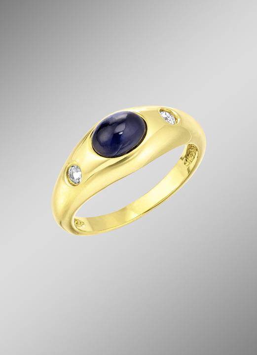 - Eleganter Damenring mit Safir, in Größe 160 bis 220, in Farbe  Ansicht 1