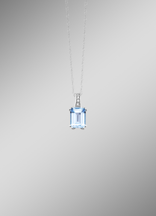 - Anhänger mit Brillanten und Blautopas, in Farbe  Ansicht 1