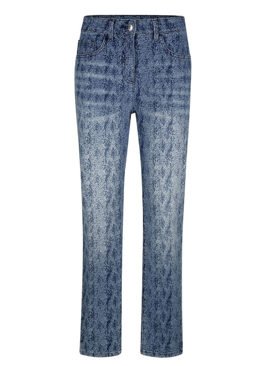 Hosen mit Knopf- und Reissverschluss - Jeans in 5-Pocket-Form, in Größe 019 bis 052, in Farbe BLAU Ansicht 1