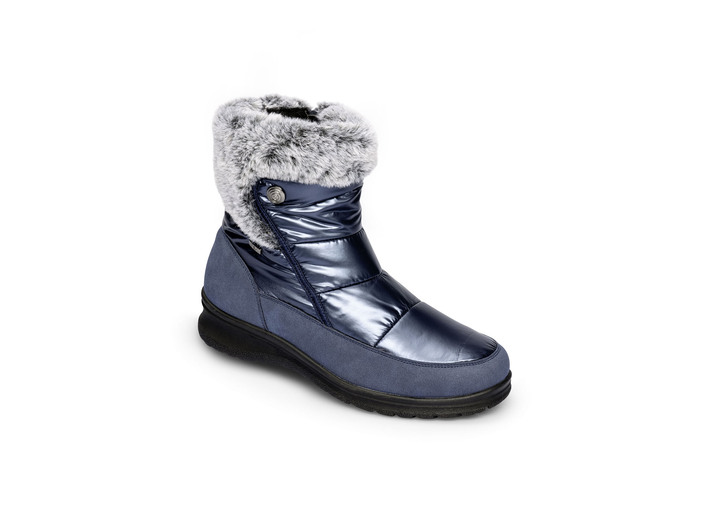 Stiefel & Stiefeletten - Winterstiefel mit Kunstpelzrand, in Größe 036 bis 042, in Farbe BLAU Ansicht 1