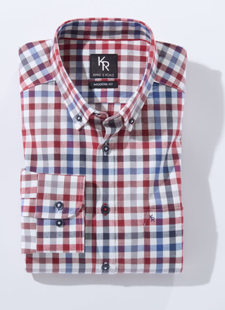 «King's Road»-Hemd mit Button-Down-Kragen in 4 Farben