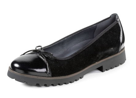 Waldläufer, elegante Damen-Ballerinas, Weite H, mit herausnehmbarem Fussbett