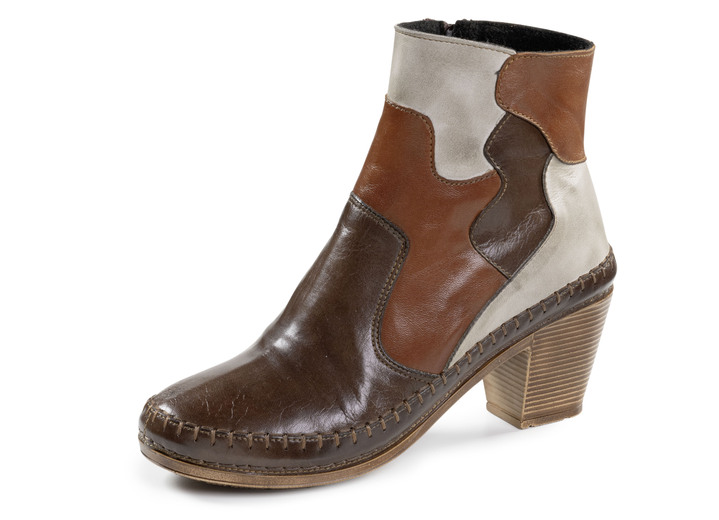 Stiefel & Stiefeletten - Gemini, modische Damen-Stiefeletten, Winterschuhe, Weite G, mit Reissverschluss, in Größe 036 bis 042, in Farbe BRAUN-KIESEL Ansicht 1