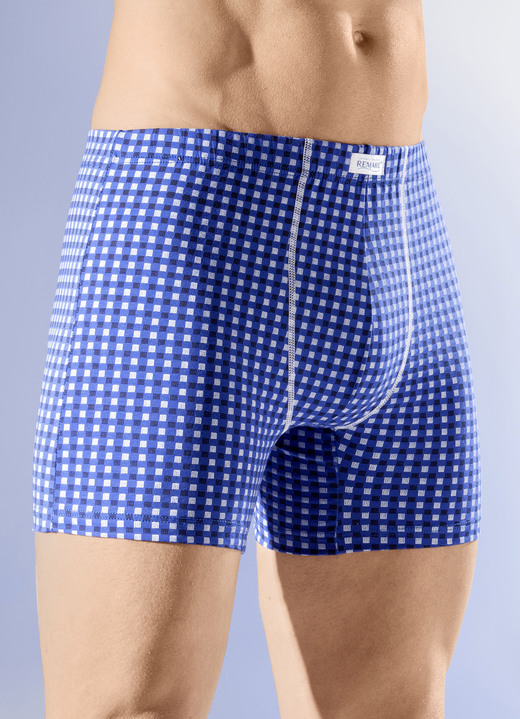 Unterhosen - Viererpack Pants mit Dehnbund, in Größe 005 bis 011, in Farbe 2X ROYALBLAU-SCHWARZ-WEISS, 2X UNI ROYALBLAU