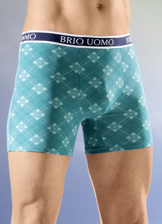 Unterhosen - Viererpack Pants mit Elastikbund, in Größe 004 bis 010, in Farbe 2X PETROL, 2X MARINE-GELB Ansicht 1