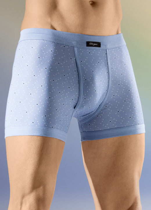 Unterhosen - Viererpack Unterhosen mit Softbund, in Größe 005 bis 011, in Farbe 2X JEANSBLAU-BUNT, 2X MARINE-BUNT Ansicht 1