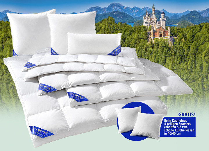 Bettwaren - Bettwarenprogramm Königlich Schlafen von Spessarttraum, in Größe 103 (Decke, 135/200 cm) bis 414 (4-teiliges Sparset mit 2 gratis Kuschelkissen), in Farbe WEISS, in Ausführung Kissen