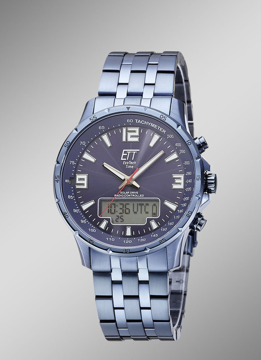- Sportliche Funk-Solar-Herrenuhr, in Farbe  Ansicht 1
