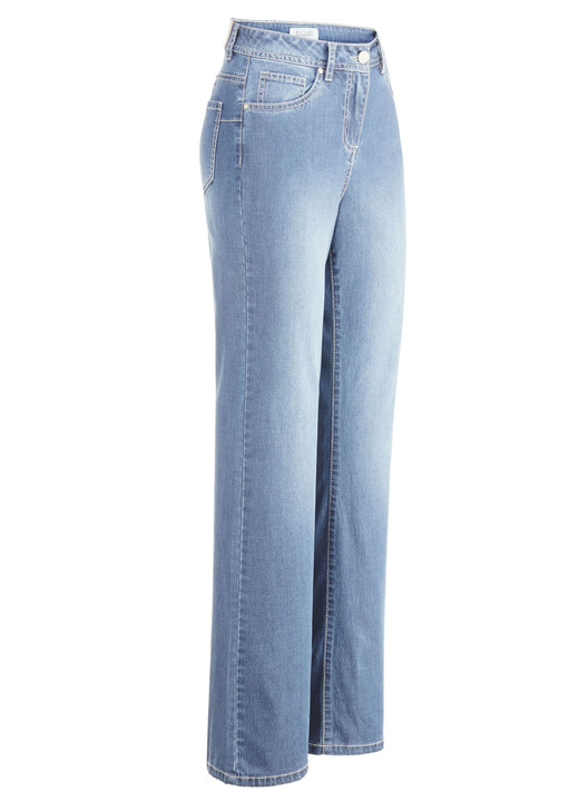 Hosen mit Knopf- und Reissverschluss - Modische Jeans in 5-Pocket-Form, in Größe 017 bis 050, in Farbe HELLBLAU Ansicht 1