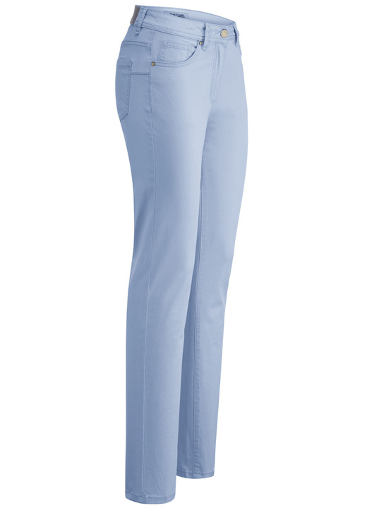 Hosen mit Knopf- und Reissverschluss - Jeans mit Push-up-Effekt, in Größe 018 bis 052, in Farbe HELLBLAU Ansicht 1