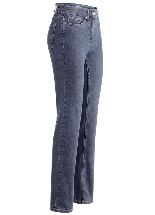 Hosen mit Knopf- und Reissverschluss - Komfortjeans ROMI, in Größe 018 bis 052, in Farbe JEANSBLAU Ansicht 1